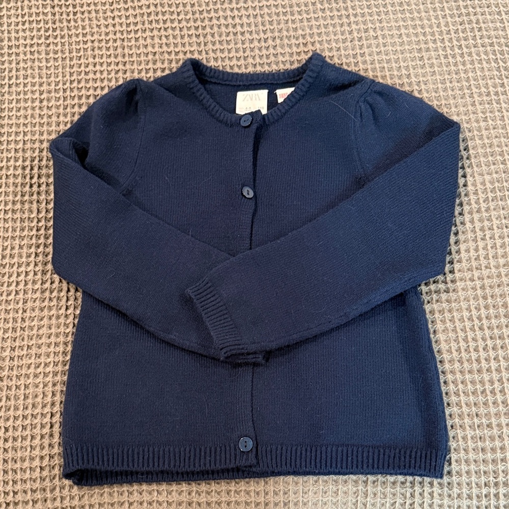 Zara Kids Dark Blue Knit Jacket